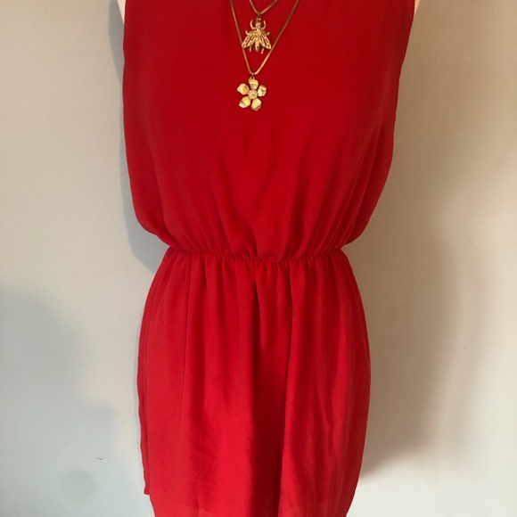 Red Sleeveless Dress - Picture 2 of 3
